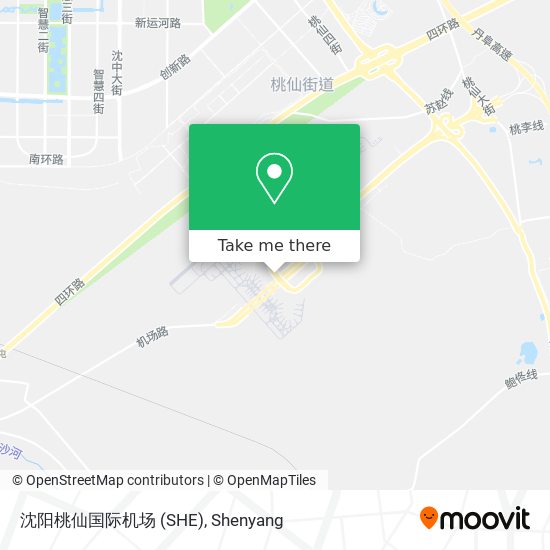 沈阳桃仙国际机场 (SHE) map