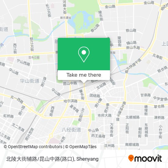 北陵大街辅路/昆山中路(路口) map