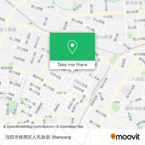 沈阳市铁西区人民政府 map
