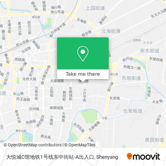 大悦城C馆地铁1号线东中街站-A出入口 map