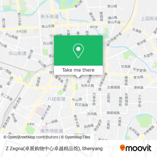 Z Zegna(卓展购物中心卓越精品馆) map