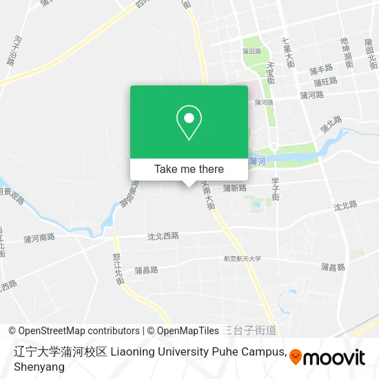 辽宁大学蒲河校区 Liaoning University Puhe Campus map