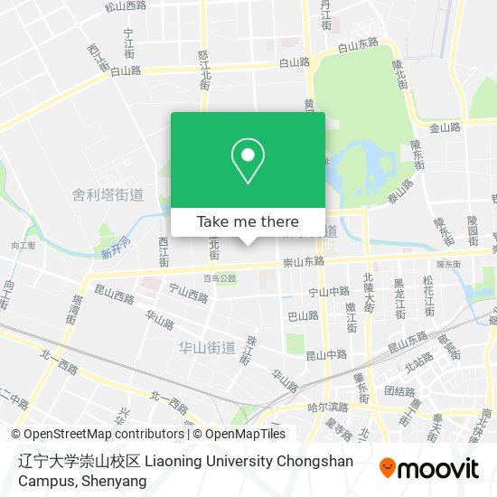 辽宁大学崇山校区 Liaoning University Chongshan Campus map