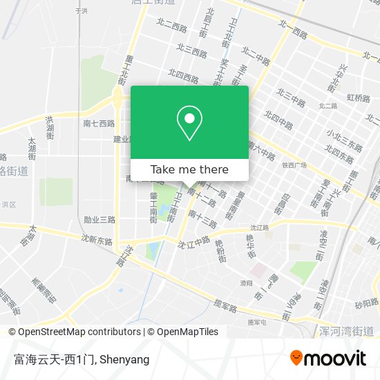 富海云天-西1门 map