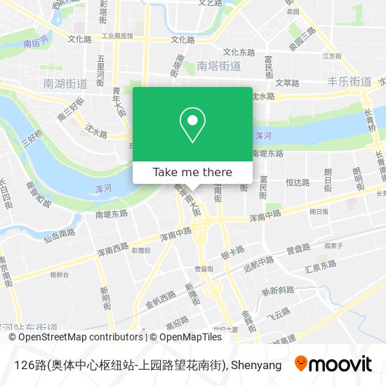 126路(奥体中心枢纽站-上园路望花南街) map