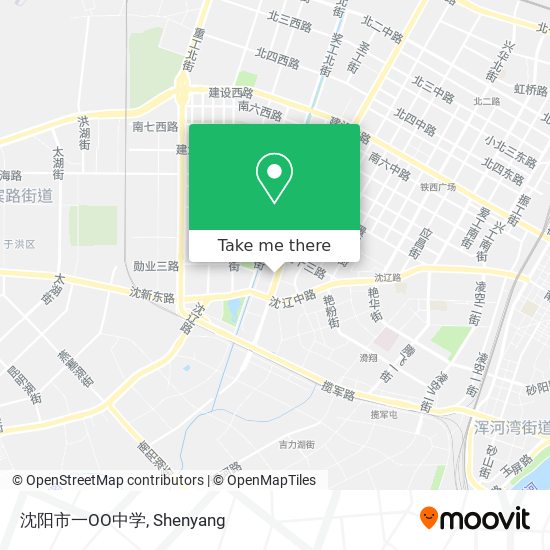 沈阳市一OO中学 map