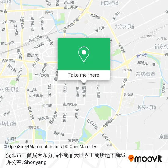 沈阳市工商局大东分局小商品大世界工商所地下商城办公室 map