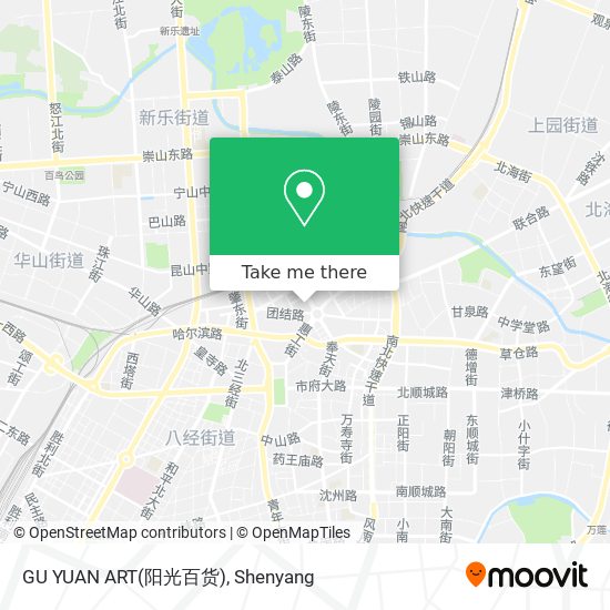 GU YUAN ART(阳光百货) map