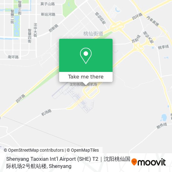 Shenyang Taoxian Int'l Airport (SHE) T2｜沈阳桃仙国际机场2号航站楼 map