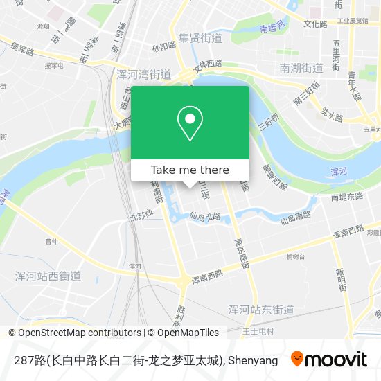 287路(长白中路长白二街-龙之梦亚太城) map