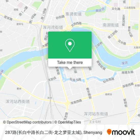 287路(长白中路长白二街-龙之梦亚太城) map