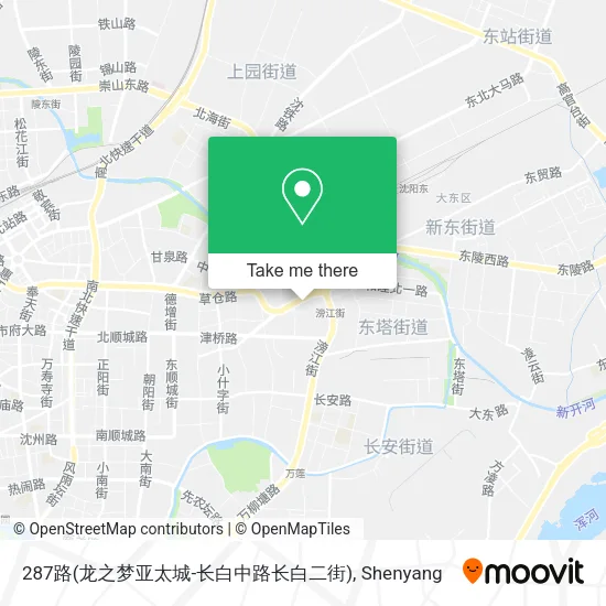 287路(龙之梦亚太城-长白中路长白二街) map