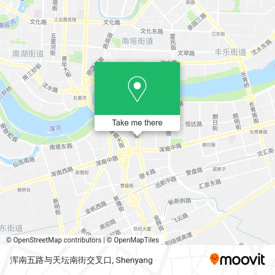 浑南五路与天坛南街交叉口 map