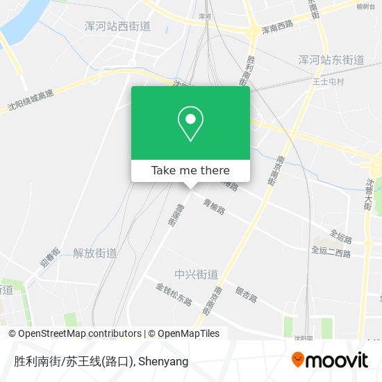 How To Get To 胜利南街 苏王线 路口 In 苏家屯区by Bus