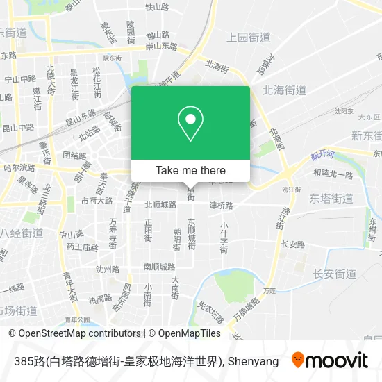 385路(白塔路德增街-皇家极地海洋世界) map