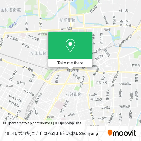 清明专线1路(皇寺广场-沈阳市纪念林) map