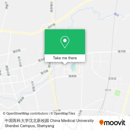 中国医科大学沈北新校园 China Medical University Shenbei Campus map