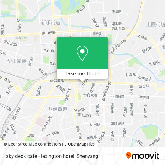 sky deck cafe - lexington hotel map