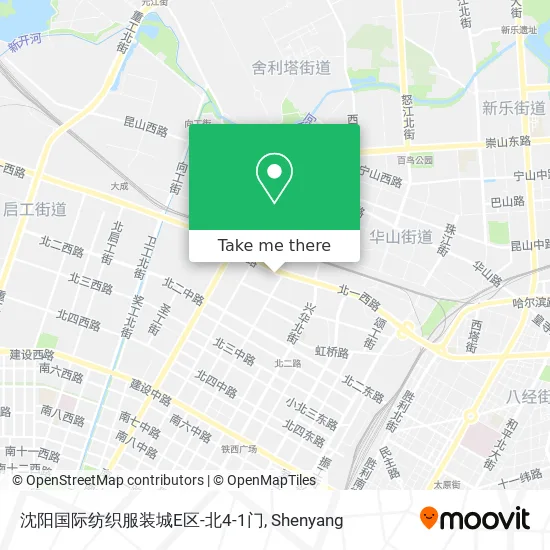 沈阳国际纺织服装城E区-北4-1门 map