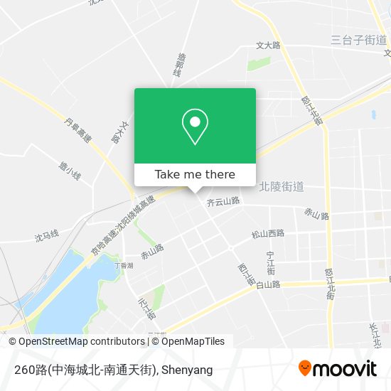 260路(中海城北-南通天街) map