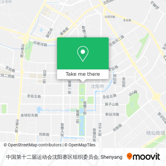 中国第十二届运动会沈阳赛区组织委员会 map