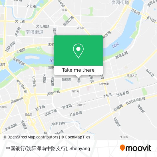 中国银行(沈阳浑南中路支行) map