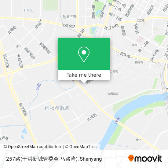 257路(于洪新城管委会-马路湾) map