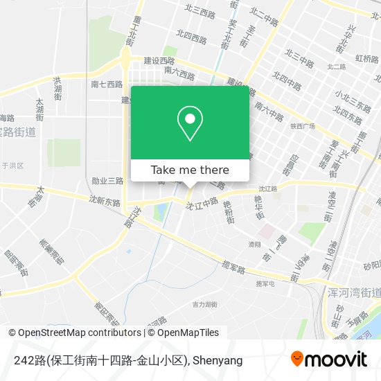 242路(保工街南十四路-金山小区) map