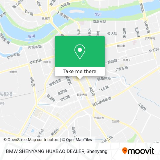 BMW SHENYANG HUABAO DEALER map