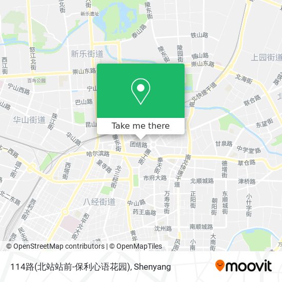 114路(北站站前-保利心语花园) map