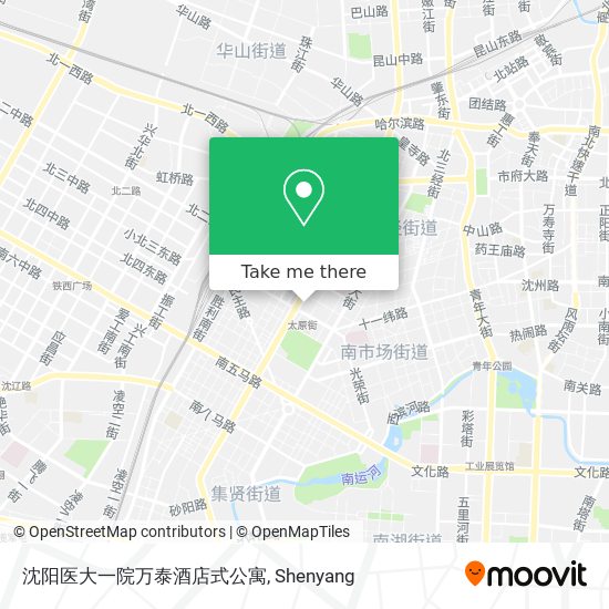 沈阳医大一院万泰酒店式公寓 map