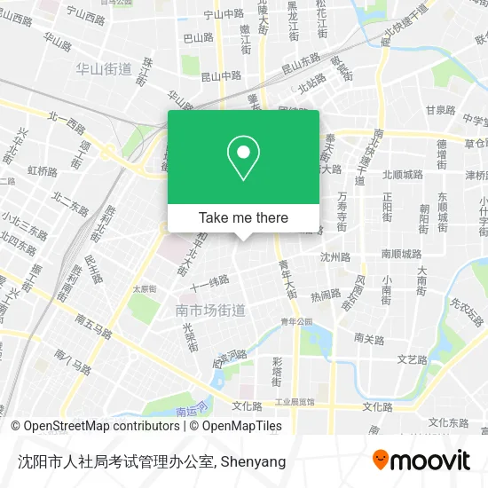沈阳市人社局考试管理办公室 map