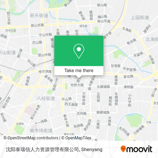 沈阳泰瑞信人力资源管理有限公司 map