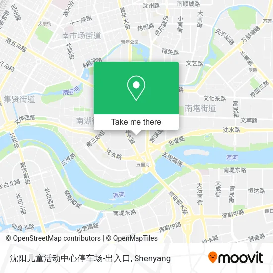 沈阳儿童活动中心停车场-出入口 map