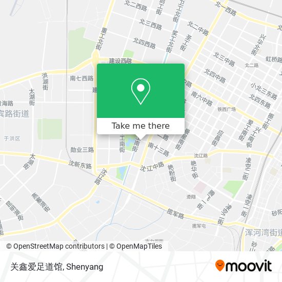 关鑫爱足道馆 map