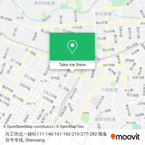 兴工街北一路站111-140-161-162-210-277-282-预备役号专线 map