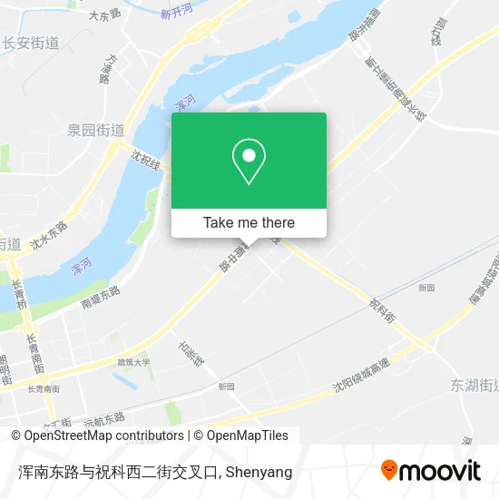 浑南东路与祝科西二街交叉口 map