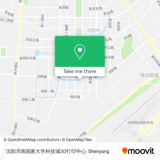 沈阳浑南国家大学科技城3D打印中心 map