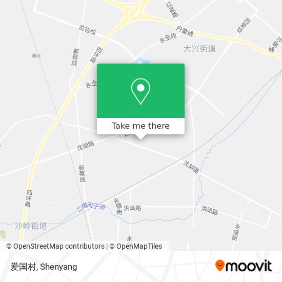 爱国村 map