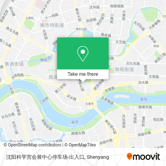 沈阳科学宫会展中心停车场-出入口 map