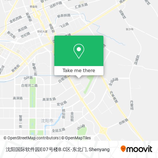 沈阳国际软件园E07号楼B.C区-东北门 map