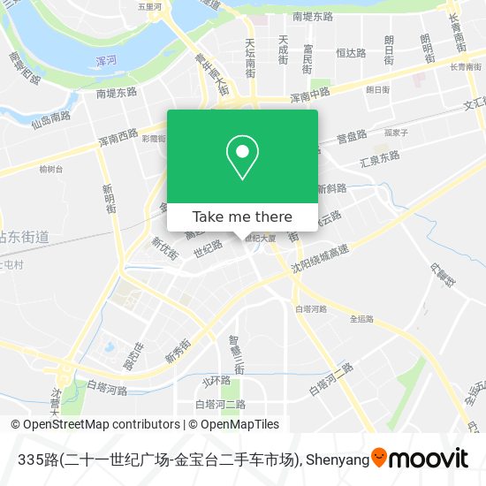 335路(二十一世纪广场-金宝台二手车市场) map