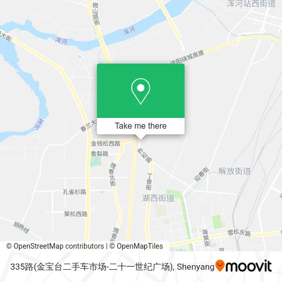 335路(金宝台二手车市场-二十一世纪广场) map