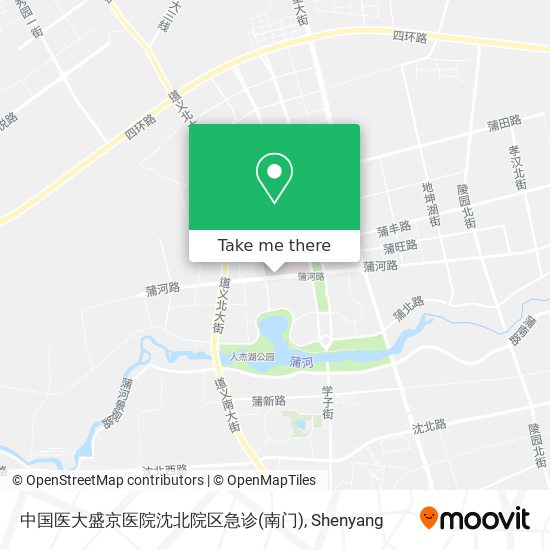 中国医大盛京医院沈北院区急诊(南门) map