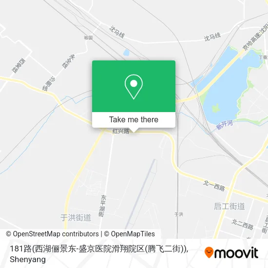 181路(西湖俪景东-盛京医院滑翔院区(腾飞二街)) map