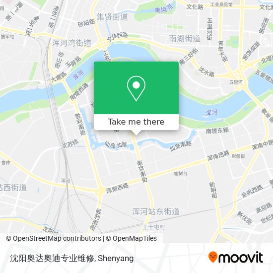 沈阳奥达奥迪专业维修 map