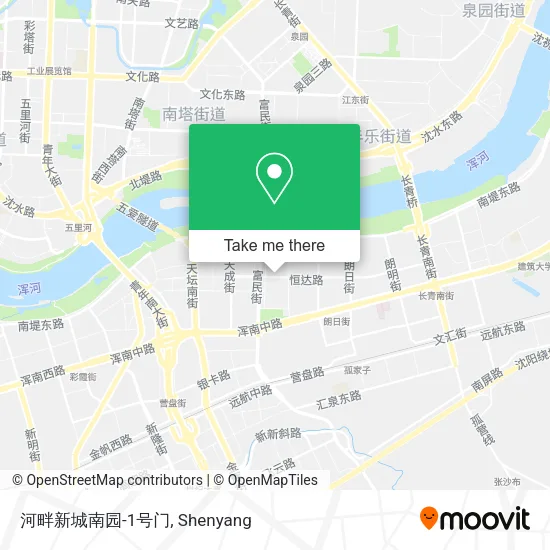 河畔新城南园-1号门 map