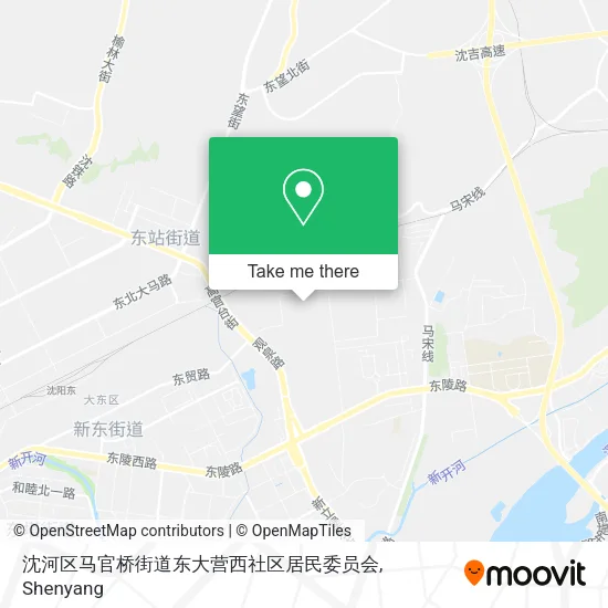 沈河区马官桥街道东大营西社区居民委员会 map