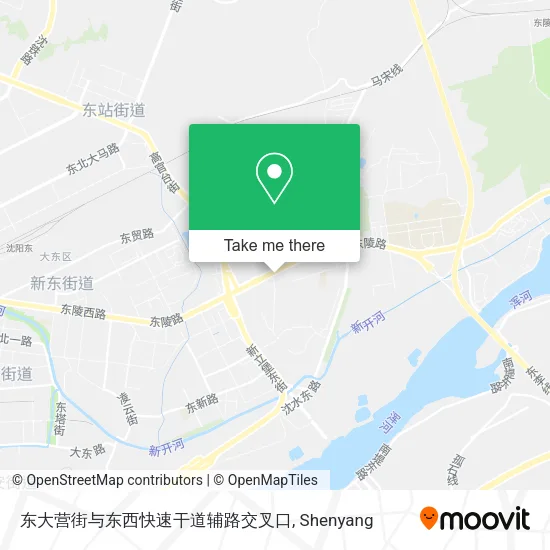 东大营街与东西快速干道辅路交叉口 map