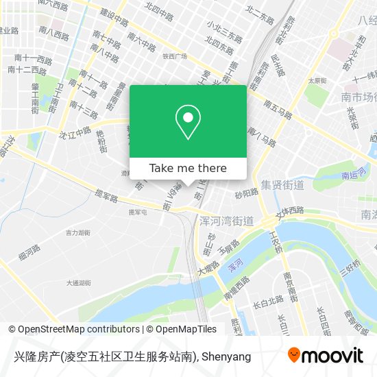 兴隆房产(凌空五社区卫生服务站南) map